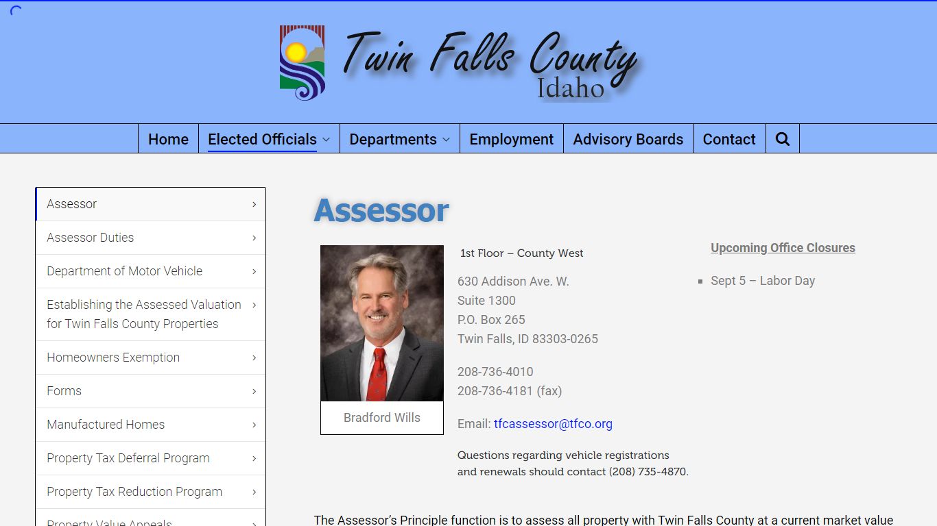 Assessor – Twin Falls County